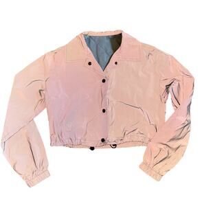 XS‎ Reflective Windbreaker Crop Jacket Track Coat Mini
